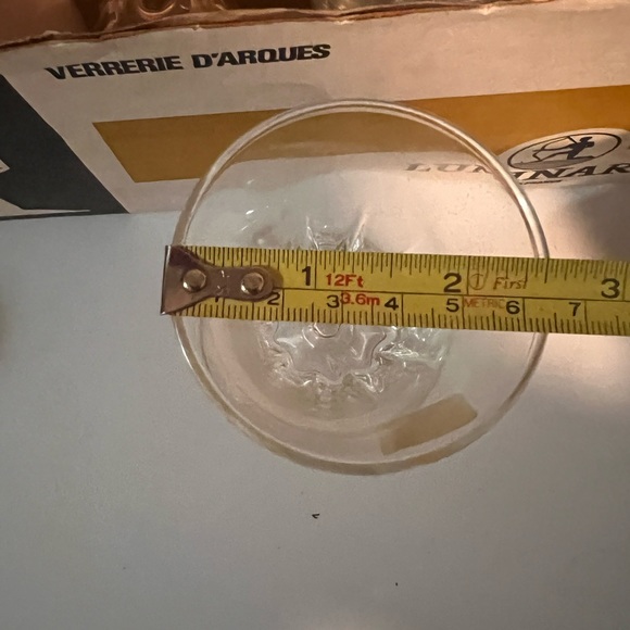 Luminarc Verrerie Cristallerie D'Arques France 12 Clr Footed Wine Glasses- Vtg - Picture 6 of 10